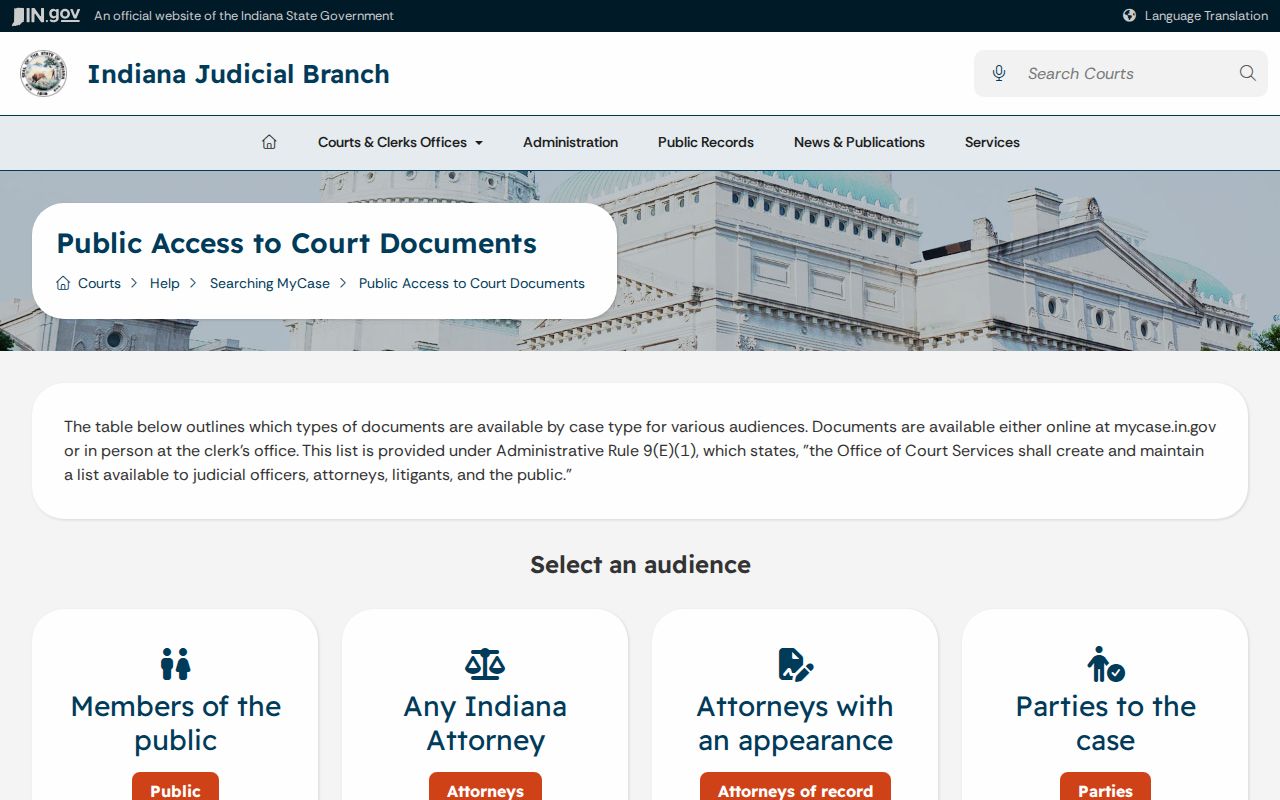 Brown County active warrant document access categories in MyCase